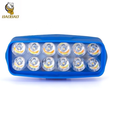 12W সাদা হলুদ ফ্ল্যাশ প্লাস্টিক LED নীল কেসিং LED হালকা মোটরসাইকেল জন্য