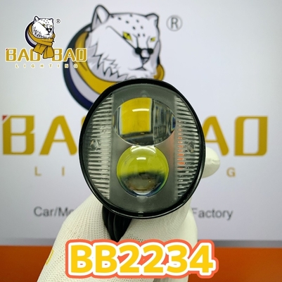 2 মণির ধাতু সাদা হলুদ দ্বৈত রঙের মিনি ড্রাইভিং এলইডি লাইট CG125 সংশোধিত