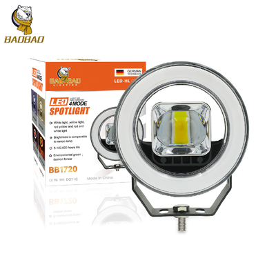 4.5 ইঞ্চি গোলাকার লাল শয়তান চোখ LED হেডল্যাম্প জন্য গাড়ী জন্য মোটরসাইকেল অটো অংশ